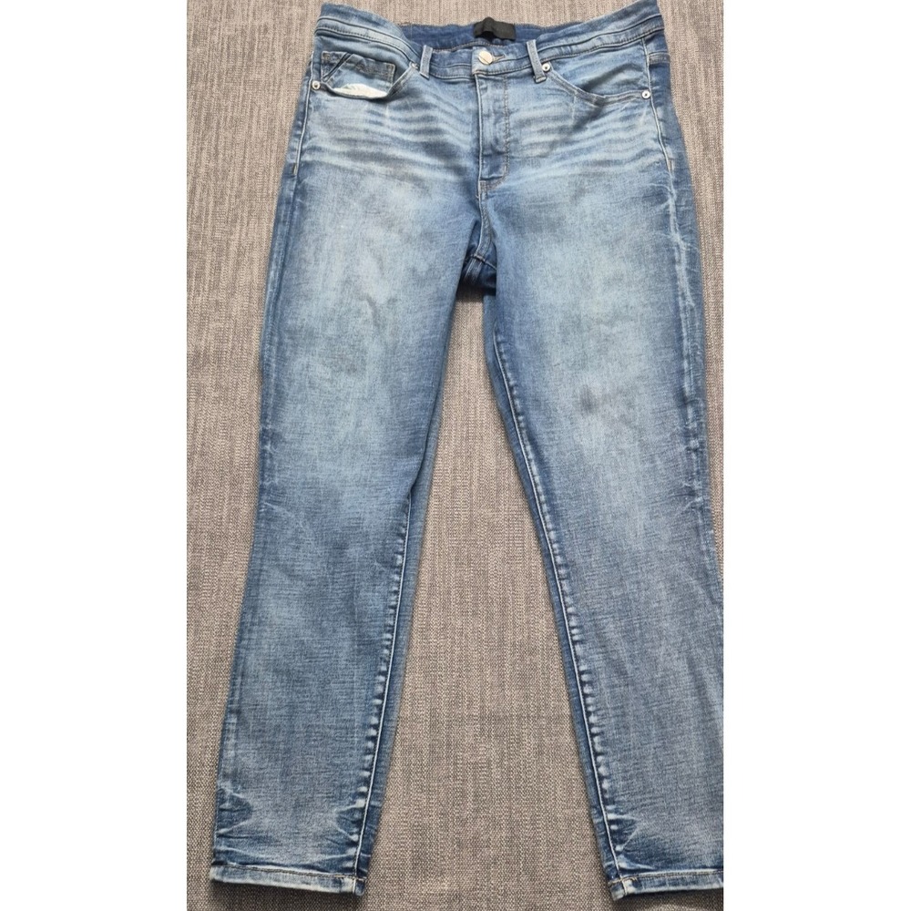 Buckle Black womens ankle skinny denim jeans sz 31 fit no. 75 light wash stretch